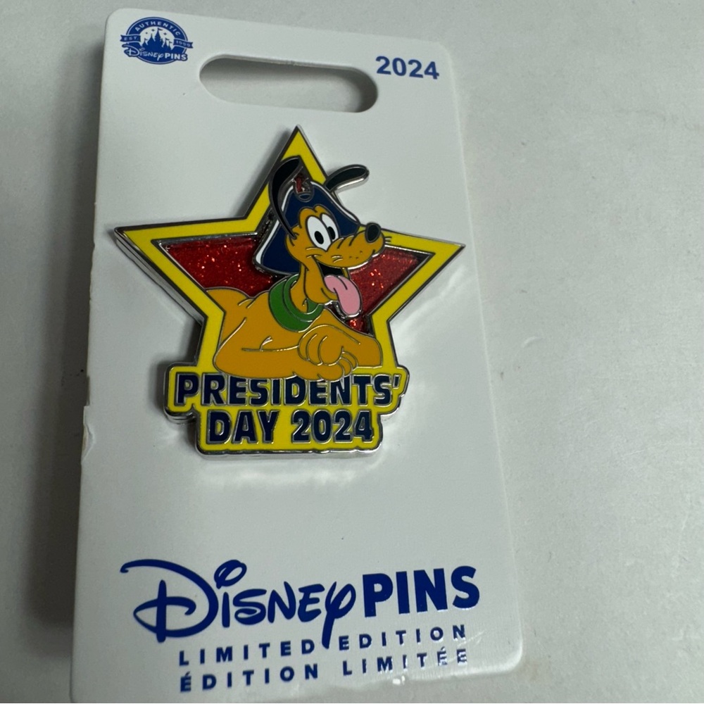 NWT. Disney parks Pluto President’s Day 2024 pin. Cute and collectible